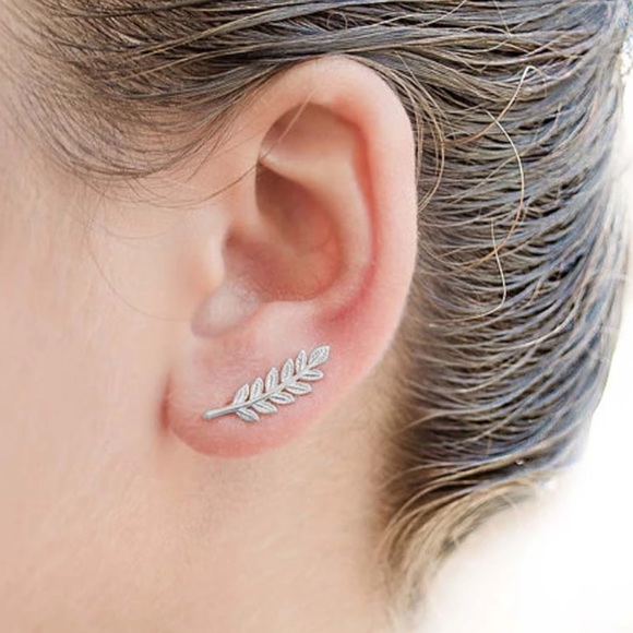 Jewelry - ✨ Silver Feather Ear Pin Earrings ✨
